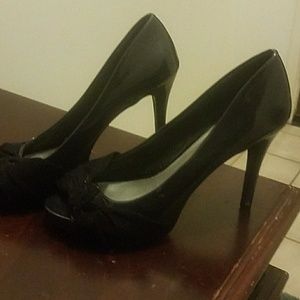 Purple open-toe heel